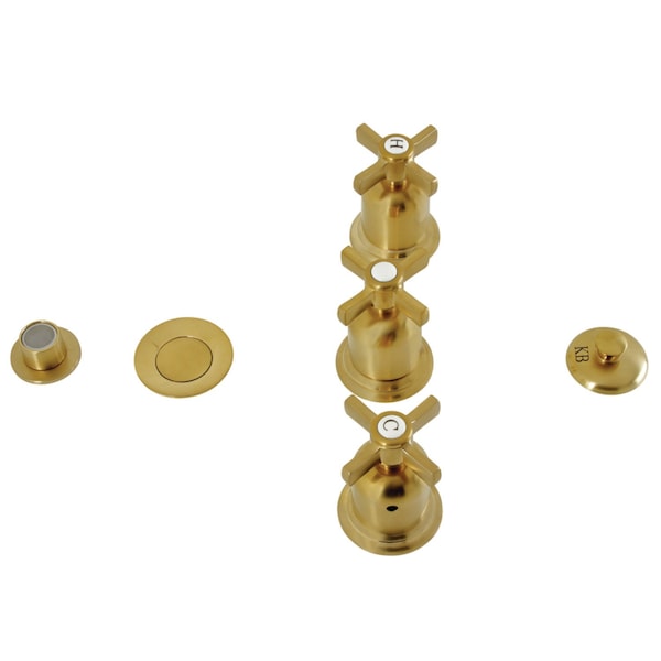 ThreeHandle Bidet Faucet, Brushed Brass